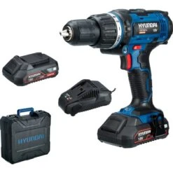 Hyundai 18 V Akku-Schlagbohrschrauber CHD1801LI Inkl. 2 Ah Akkus Mit Koffer