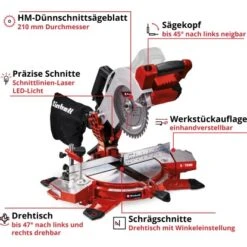 Einhell Power X-Change Akku-Kappsäge TE-MS 18/210 Li Solo -Günstiges Werkzeug Geschäft 4006825628074 2171 03
