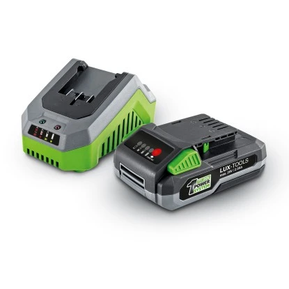 LUX 1 PowerSystem Starter-Set Mit 20 V 2 Ah Li-Ion Akku Und Schnellladegerät 3 LUX 1 PowerSystem Starter-Set Mit 20 V 2 Ah Li-Ion Akku Und Schnellladegerät