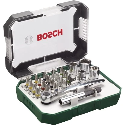 Bosch Schrauberbit-Set Mit Ratsche 26-teilig 4 Bosch Schrauberbit-Set Mit Ratsche 26-teilig – Bild 2