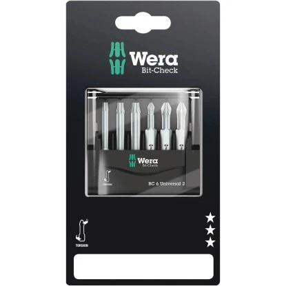Wera Bit-Set Bit-Check 6 Universal 2 Aufstellbar 6-teilig 3 Wera Bit-Set Bit-Check 6 Universal 2 Aufstellbar 6-teilig