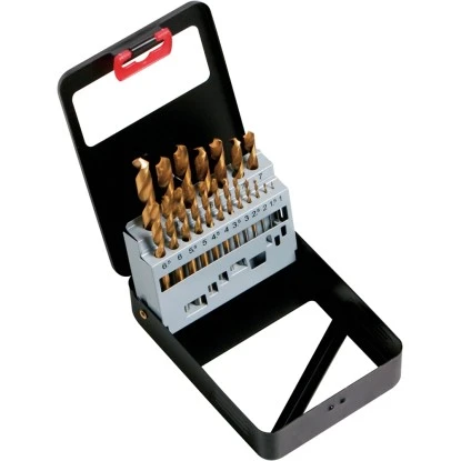 Bohrerkassette TIN-Metallbohrer 19-teilig 3 Bohrerkassette TIN-Metallbohrer 19-teilig
